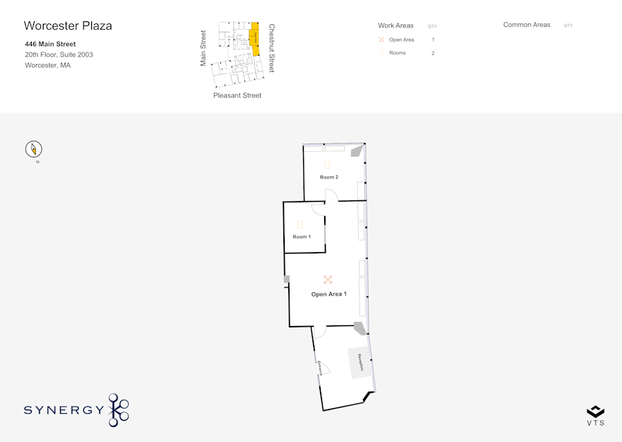 Floor plan - Partial 20th Floor, Suite 2003 - The Glass Tower - 446 Main Street