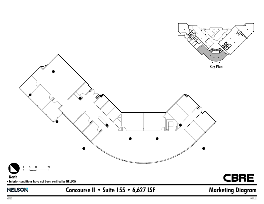 Floor plan - Partial 1st Floor, Suite 155 - Concourse II - The Collective at Concourse - 1 Concourse Parkway