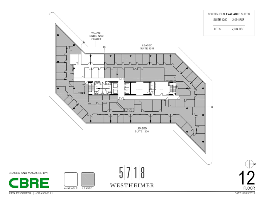 Floor plan - Partial 12th Floor, Suite 1250 - 5718 Westheimer