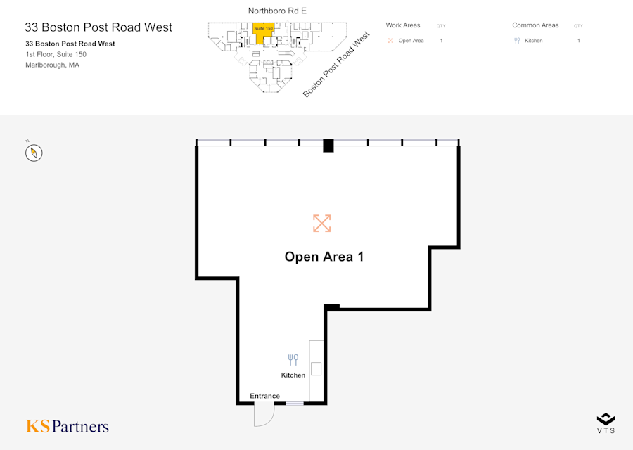 Floor plan - Partial 1st Floor, Suite 150 - 33 Boston Post Road West