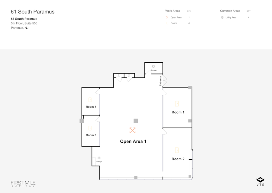 Floor plan - Partial 5th Floor, Suite 550 - 61 South Paramus