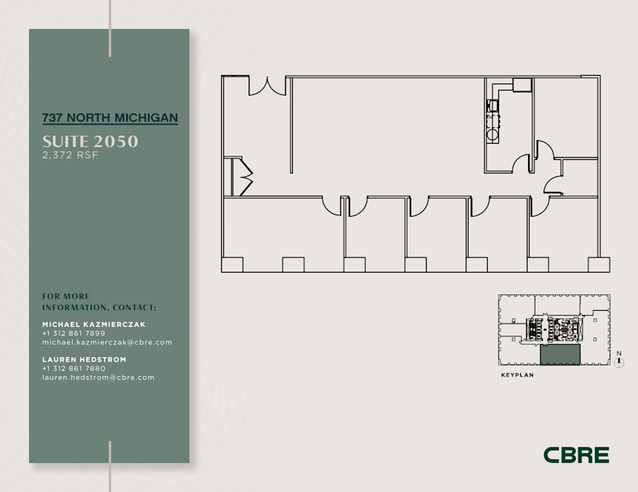 Floor plan - Partial 20th Floor, Suite 2050 - Olympia Center - 737 North Michigan Avenue