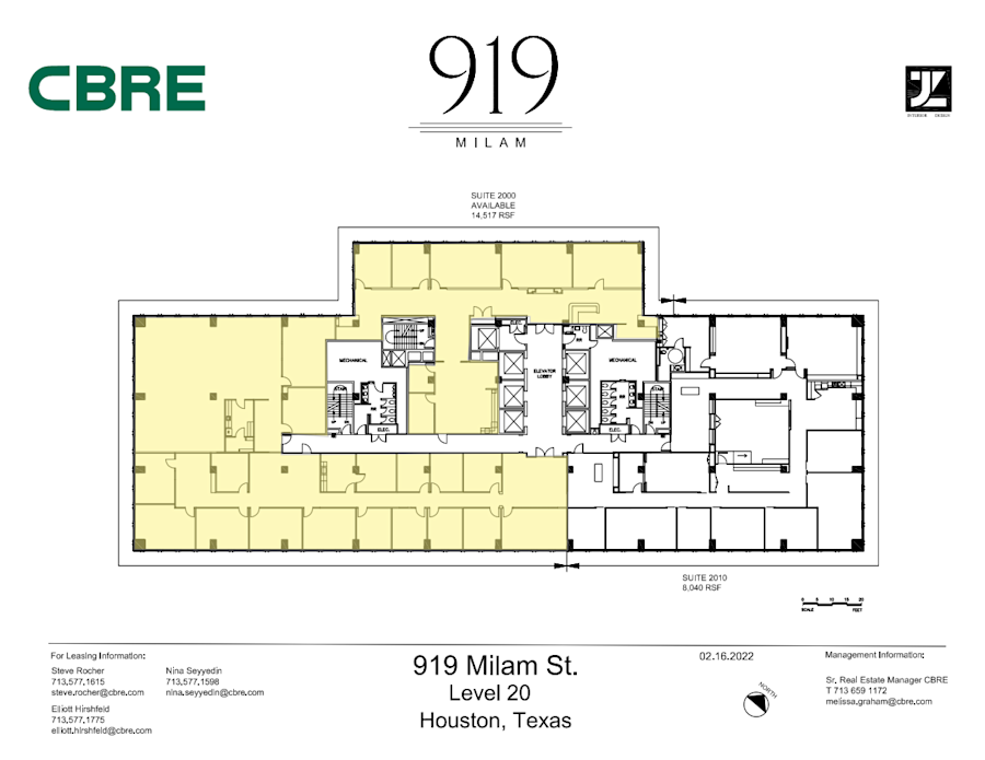 Floor plan - Partial 20th Floor, Suite 2000 - 919 Milam Street