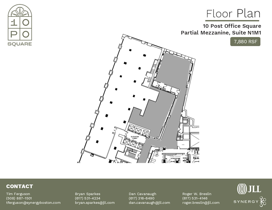 Floor plan - Partial Nmezz, Suite N1M1 - 10 Post Office Square