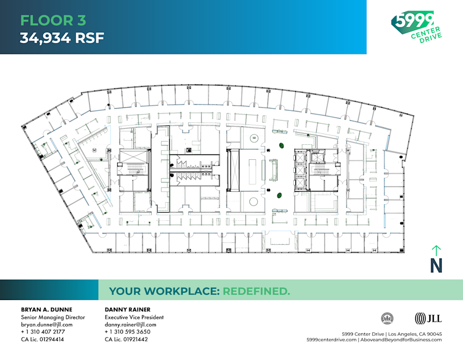 Floor plan - Entire 3rd Floor, Suite 3 Floor - Univision - 5999 Center Drive