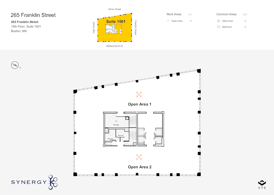 Floor plan - Entire 15th Floor, Suite 1501 - 265 Franklin Street