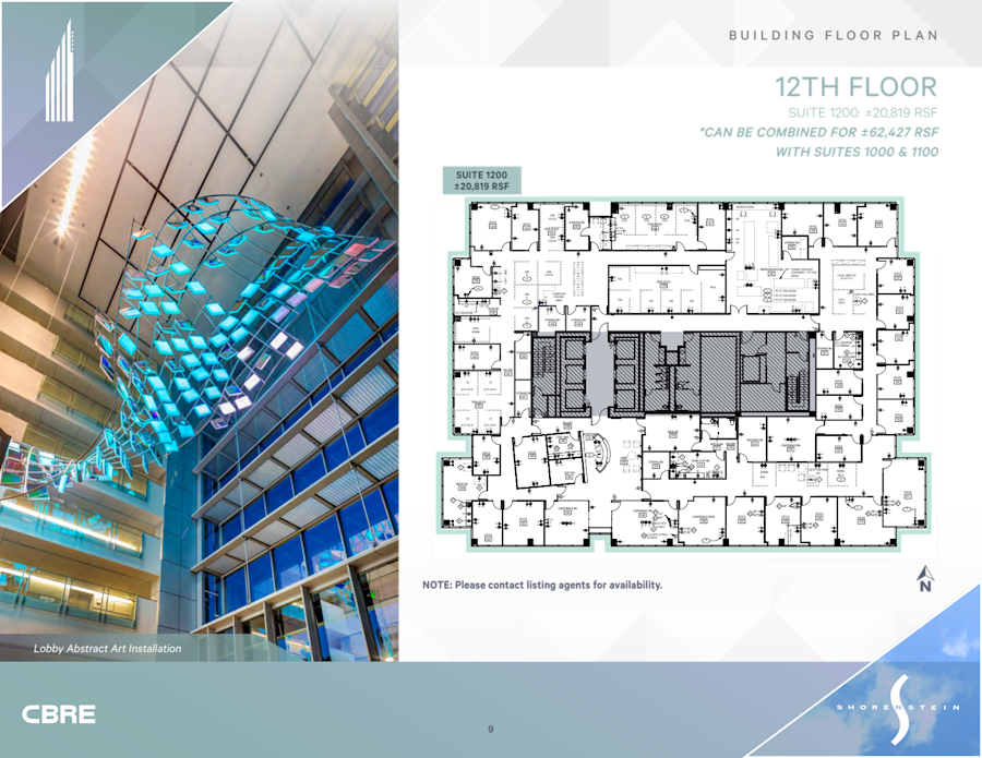 Floor plan - Entire 12th Floor, Suite 1200 - U.S. Bank Tower - 621 Capitol Mall