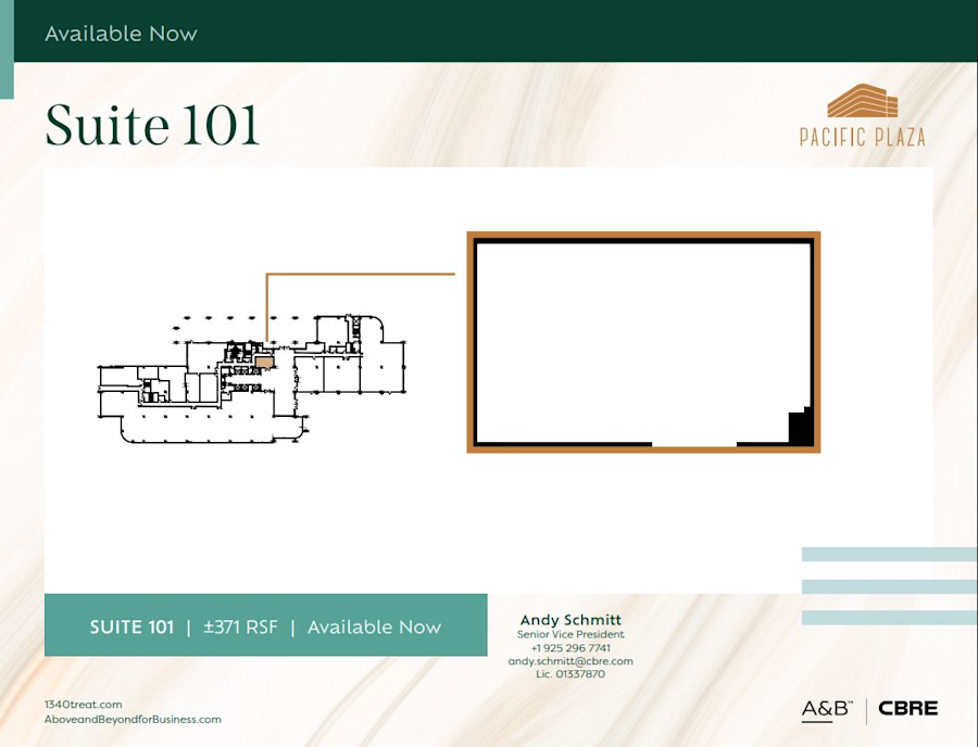 Floor plan - Partial 1st Floor, Suite 101 - Pacific Plaza - 1340 Treat Boulevard
