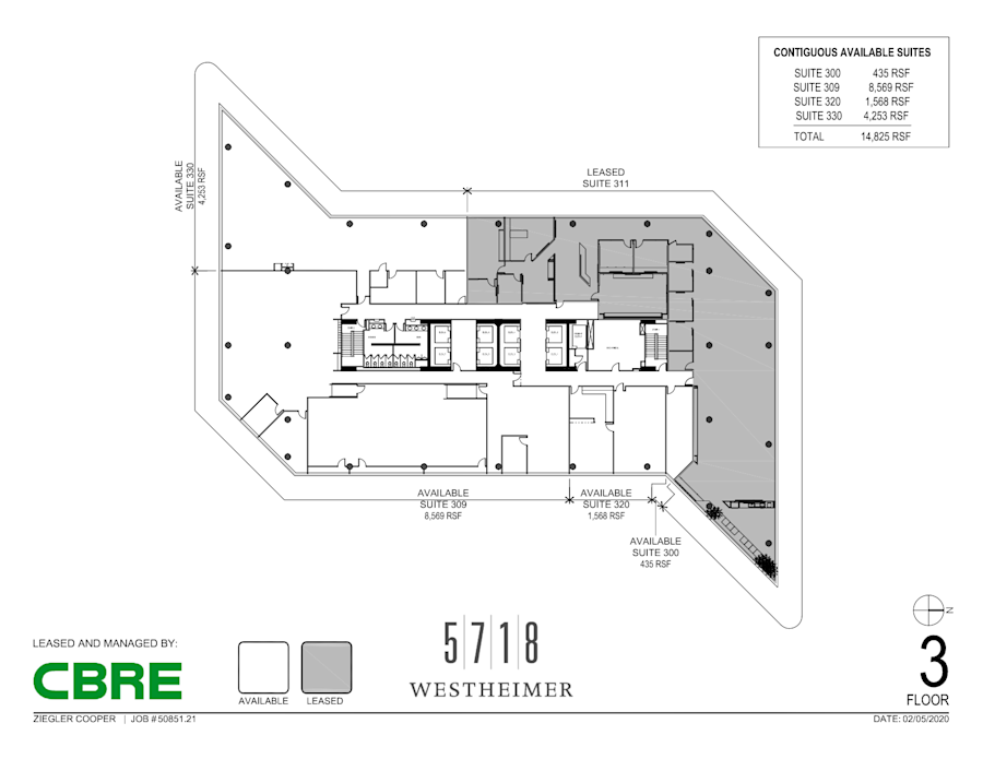 Floor plan - Partial 3rd Floor, Suite 309 - 5718 Westheimer