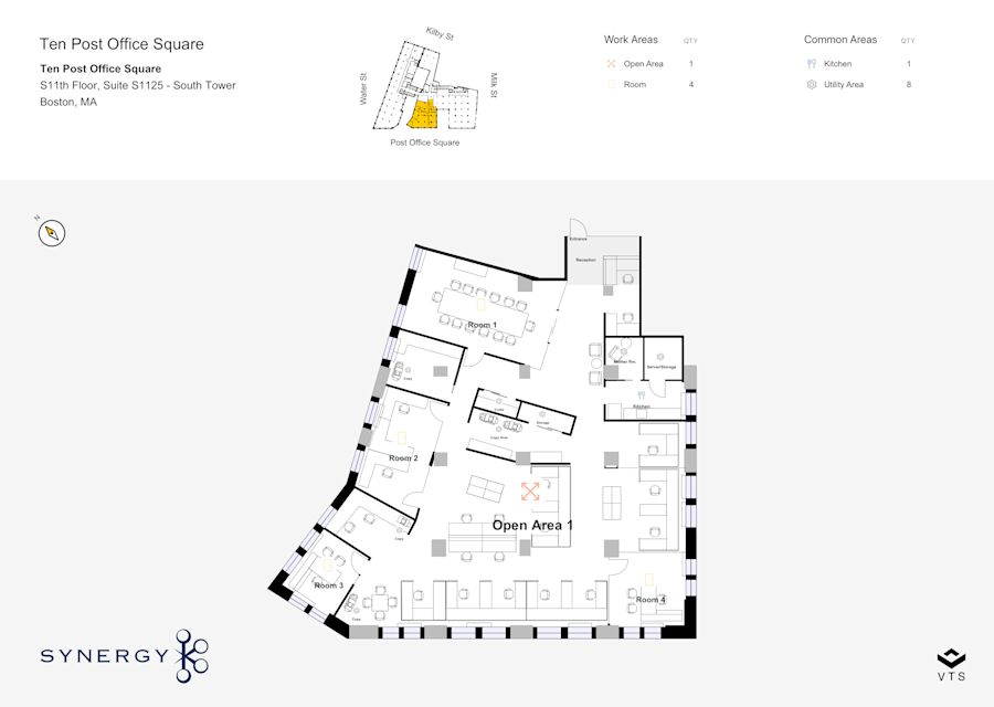 Floor plan - Partial S11th, Suite S1125 - South Tower - 10 Post Office Square