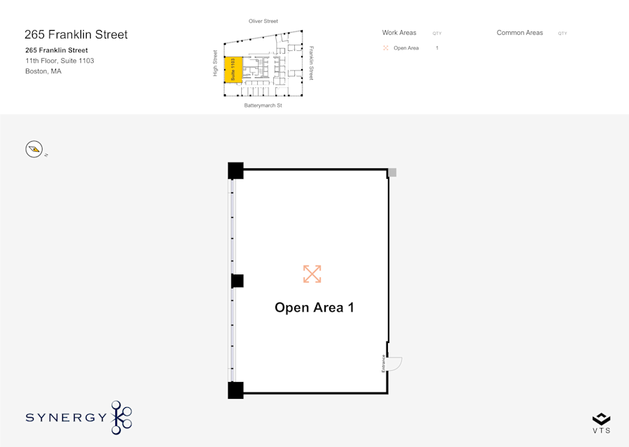 Floor plan - Partial 11th Floor, Suite 1103 - 265 Franklin Street