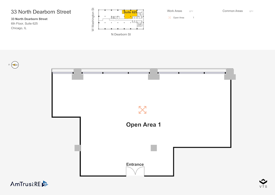 Floor plan - Partial 6th Floor, Suite 625 - 33 North Dearborn Street