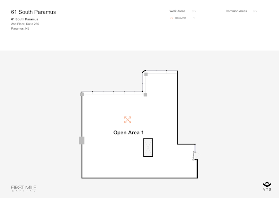 Floor plan - Partial 2nd Floor, Suite 260 - 61 South Paramus