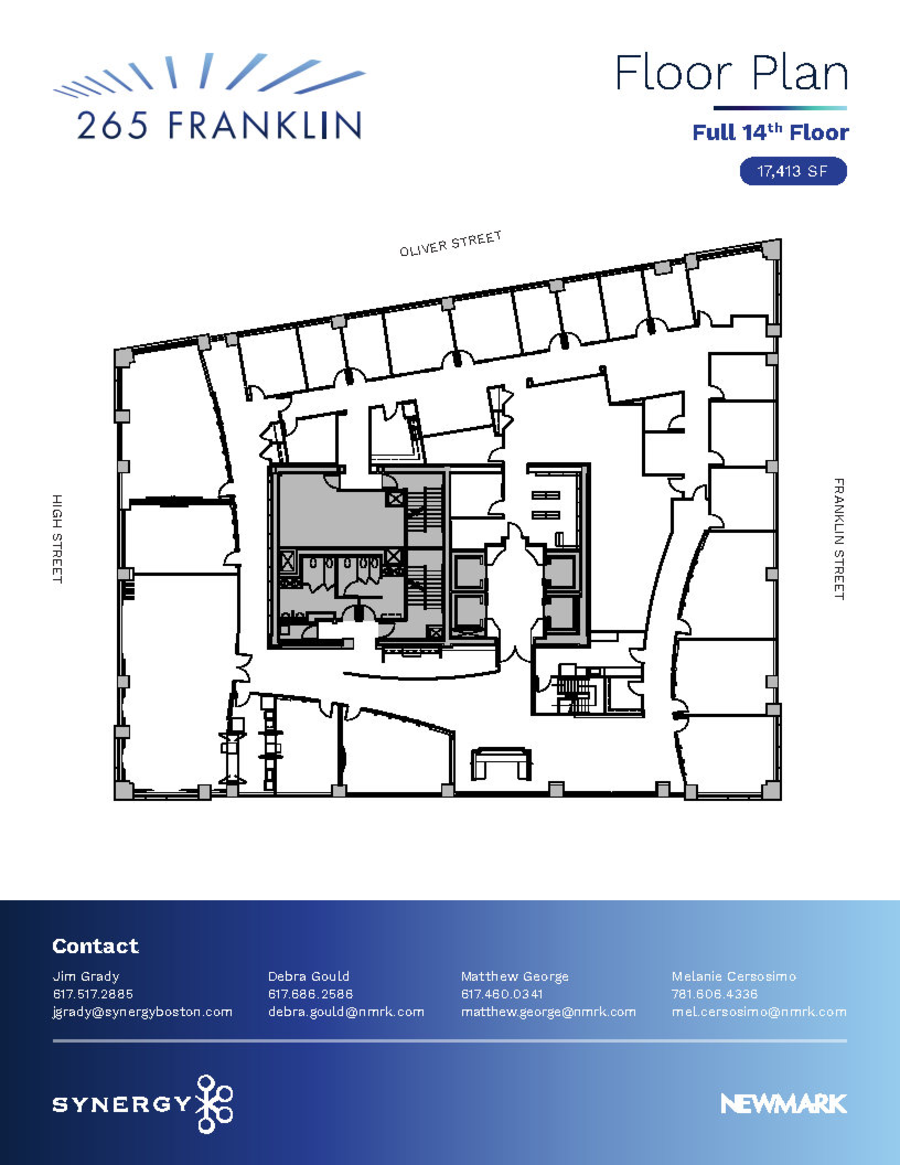 Floor plan - Entire 14th Floor, Suite 1401 - 265 Franklin Street