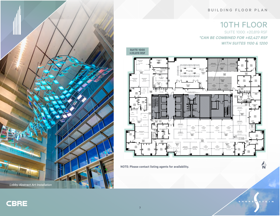 Floor plan - Entire 10th Floor, Suite 1000 - U.S. Bank Tower - 621 Capitol Mall