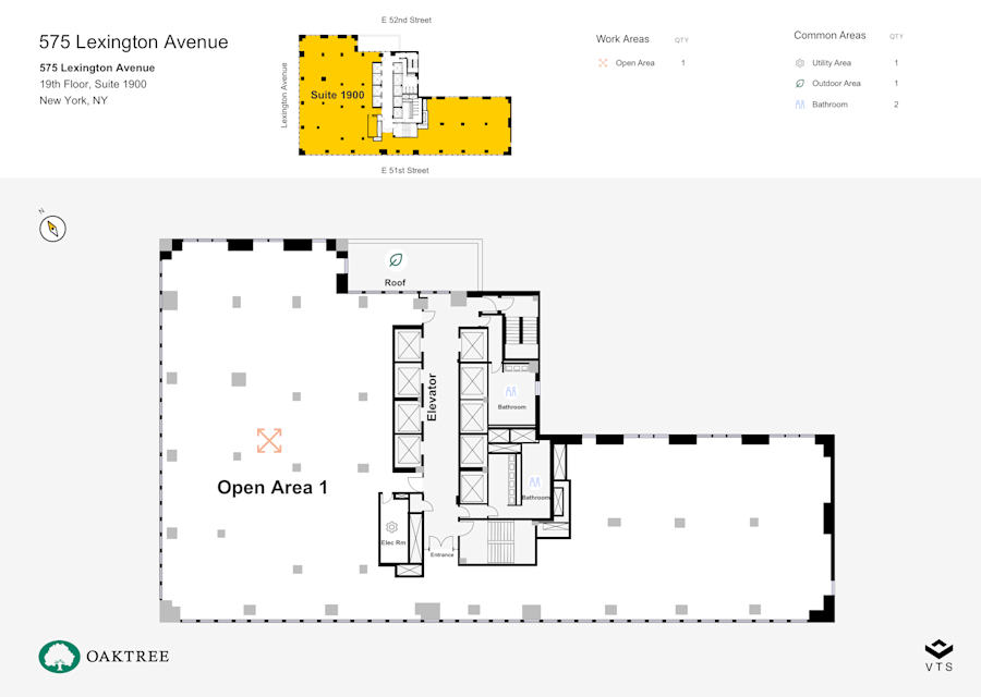 Floor plan - Entire 19th Floor, Suite 1900 - 575 Lexington Avenue
