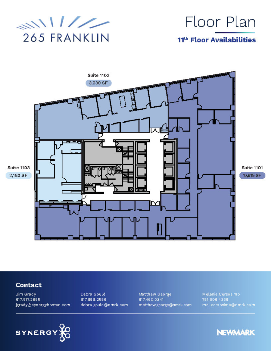 Floor plan - Partial 11th Floor, Suite 1102 - 265 Franklin Street