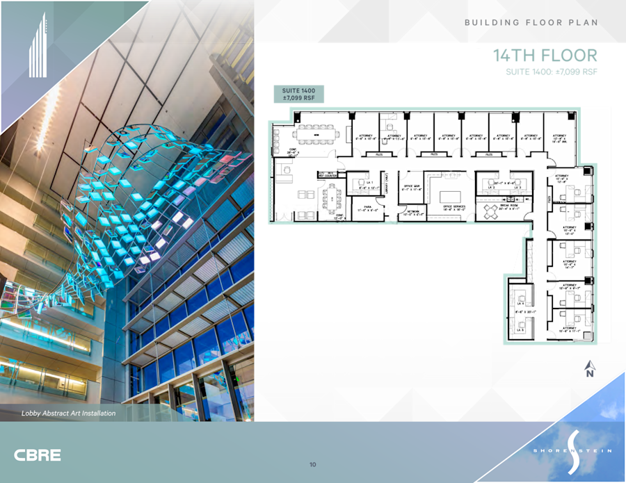 Floor plan - Partial 14th Floor, Suite 1400 - U.S. Bank Tower - 621 Capitol Mall