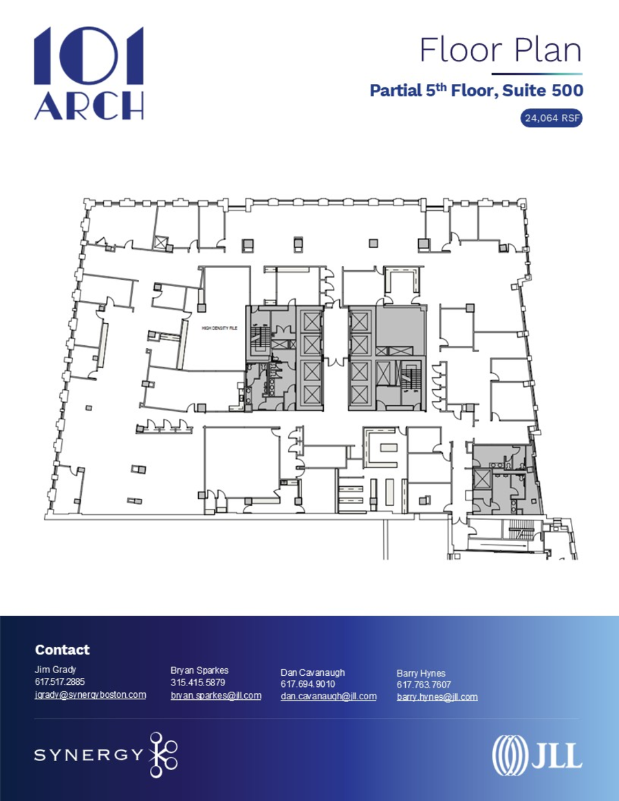Floor plan - Partial 5th Floor, Suite 500 - 101 Arch Street