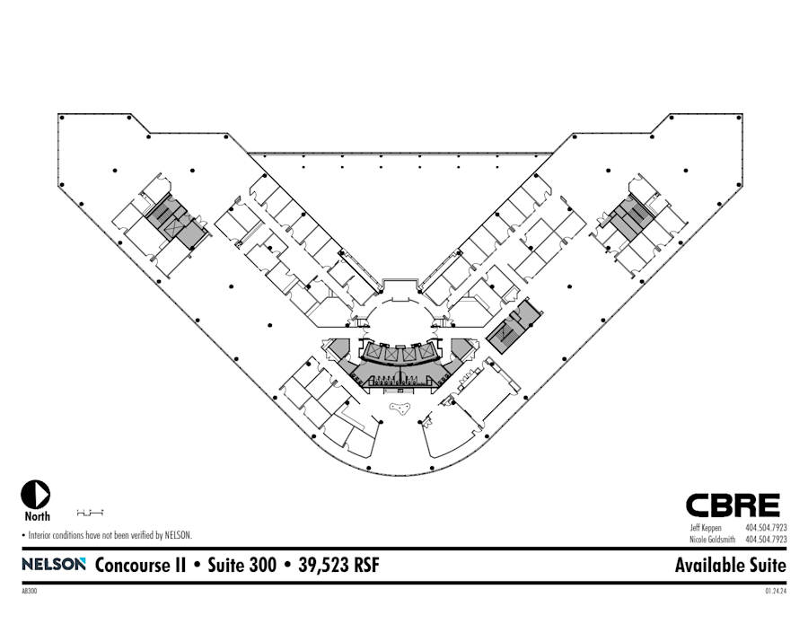 Floor plan - Entire 3rd Floor, Suite 300 - Concourse II - The Collective at Concourse - 1 Concourse Parkway