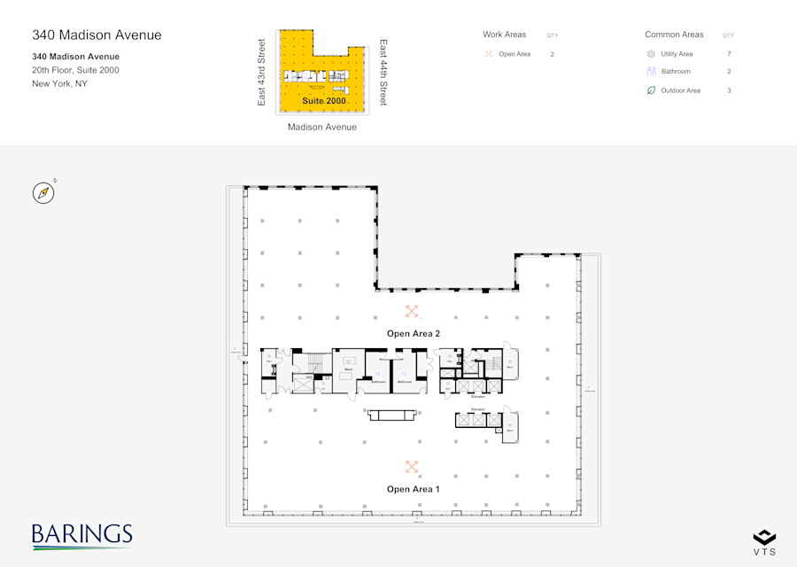Floor plan - Entire 20th Floor, Suite 2000 - 340 Madison Avenue