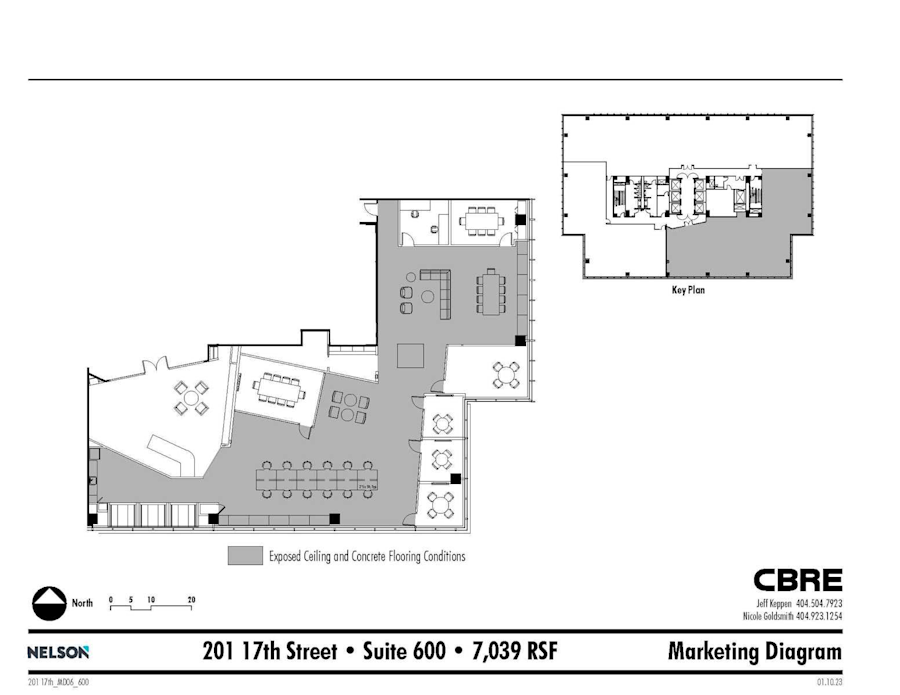 Floor plan - 6th Floor, Suite 600 - 201 17th Street