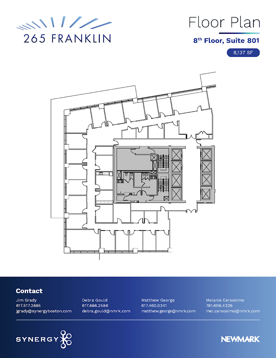 Floor plan - Partial 8th Floor, Suite 801 - 265 Franklin Street
