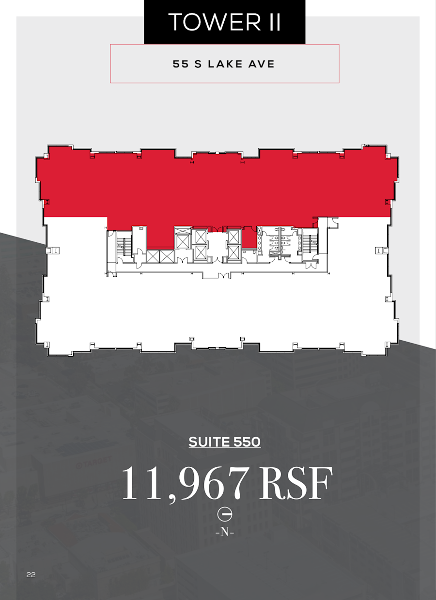 Floor plan - Partial 5th Floor, Suite 550 - Pasadena Towers - 55 South Lake Avenue