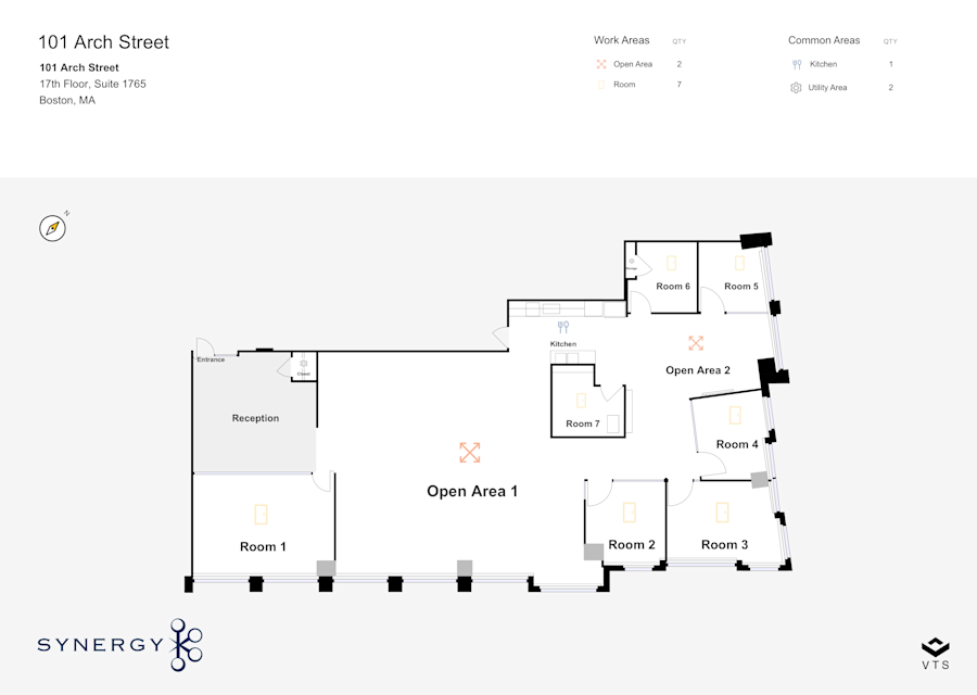 Floor plan - Partial 17th Floor, Suite 1765 - 101 Arch Street