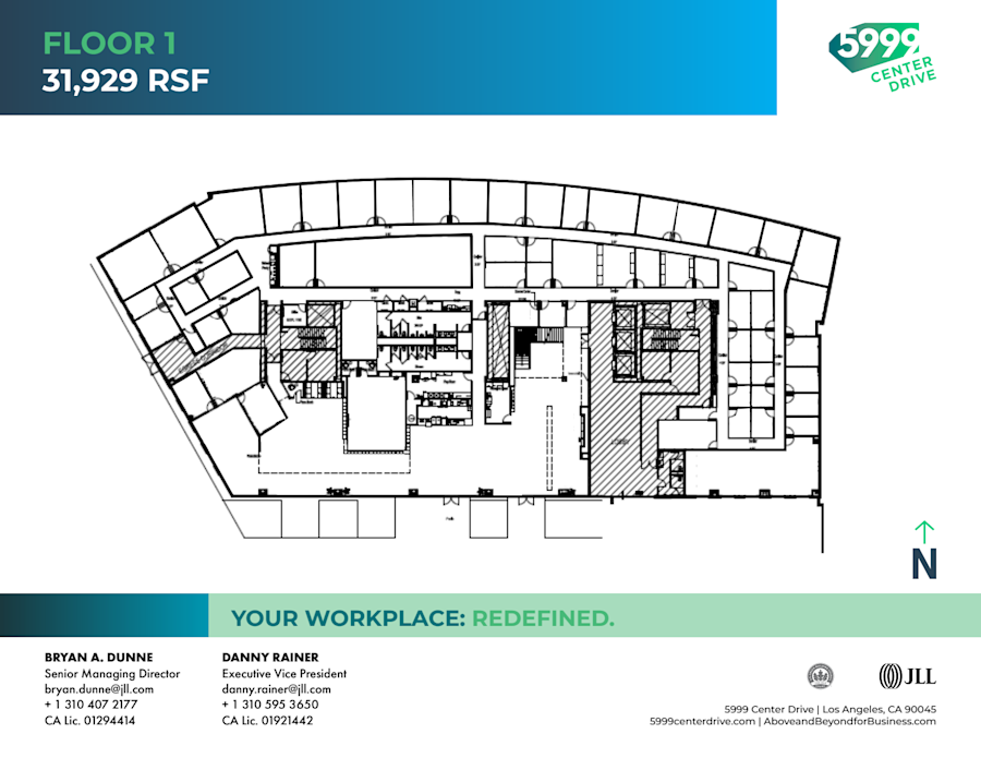 Floor plan - Entire 1st Floor, Suite 1 Floor - Univision - 5999 Center Drive