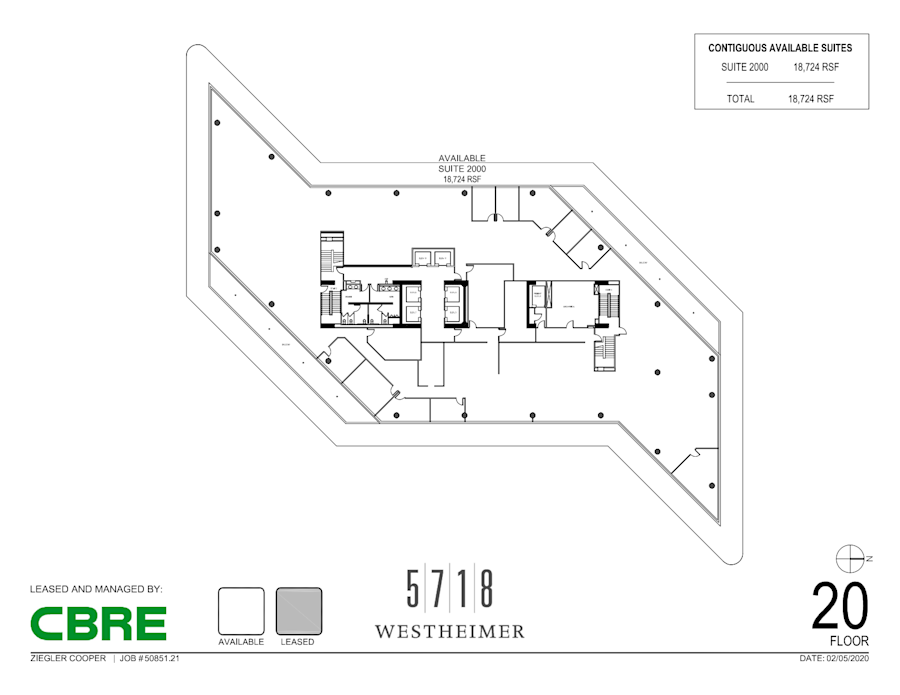 Floor plan - Entire 20th Floor, Suite 2000 - 5718 Westheimer