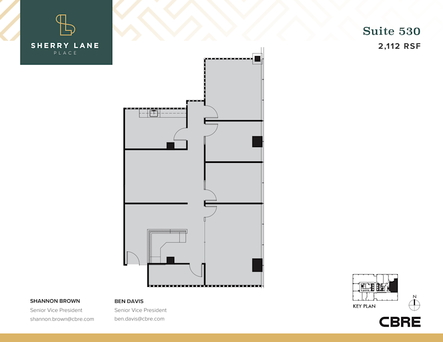 Floor plan - Partial 5th Floor, Suite 530 - Sherry Lane Place - 5956 Sherry Lane