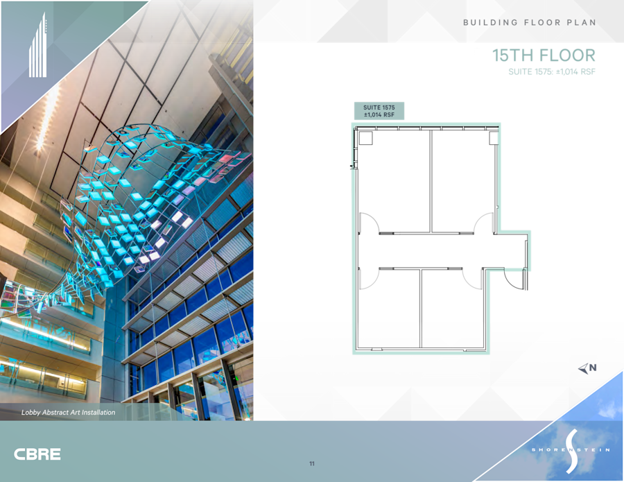 Floor plan - Partial 15th Floor, Suite 1575 - U.S. Bank Tower - 621 Capitol Mall