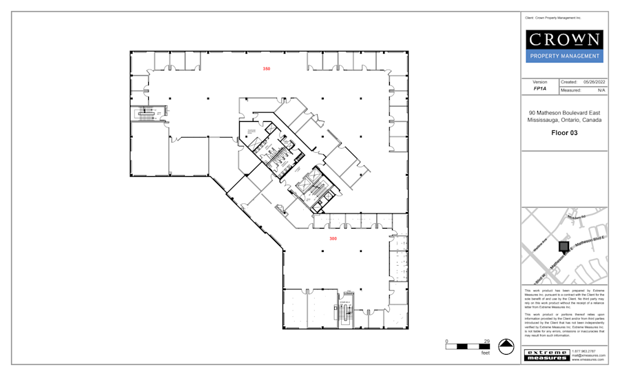 Floor plan - Partial 3rd Floor, Suite 300 - Heartland Corporate Centre - 100 Milverton Drive, 90 & 110 Matheson Boulevard West