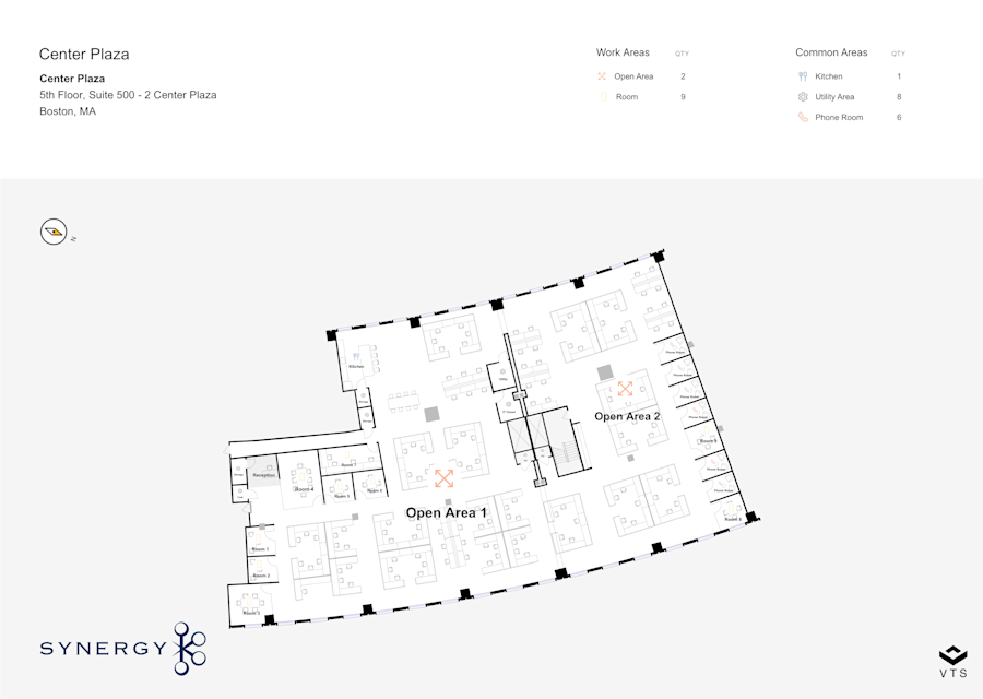 Floor plan - Partial 5th Floor, Suite 500 - 2 Center Plaza - Center Plaza
