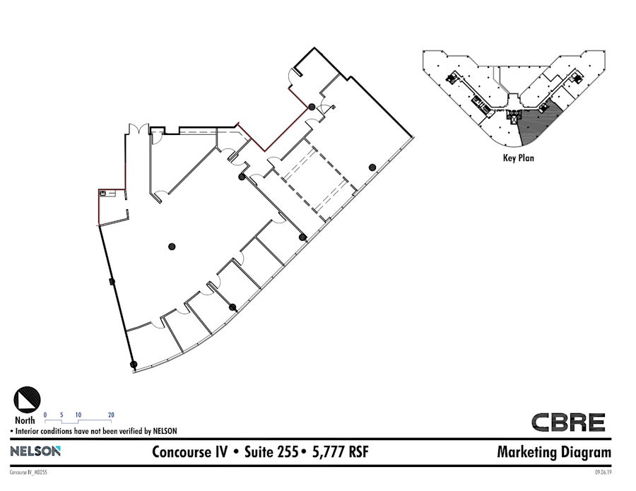 Floor plan - Partial 2nd Floor, Suite 255 - Concourse IV - The Collective at Concourse - 1 Concourse Parkway