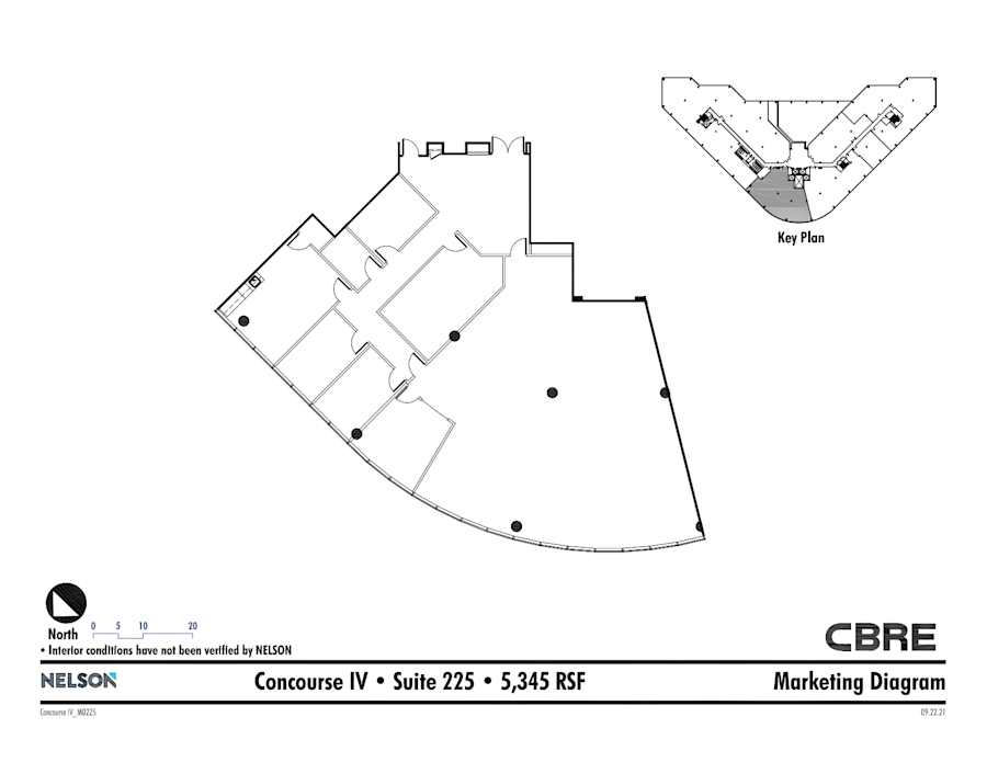 Floor plan - Partial 2nd Floor, Suite 225 - Concourse IV - The Collective at Concourse - 1 Concourse Parkway