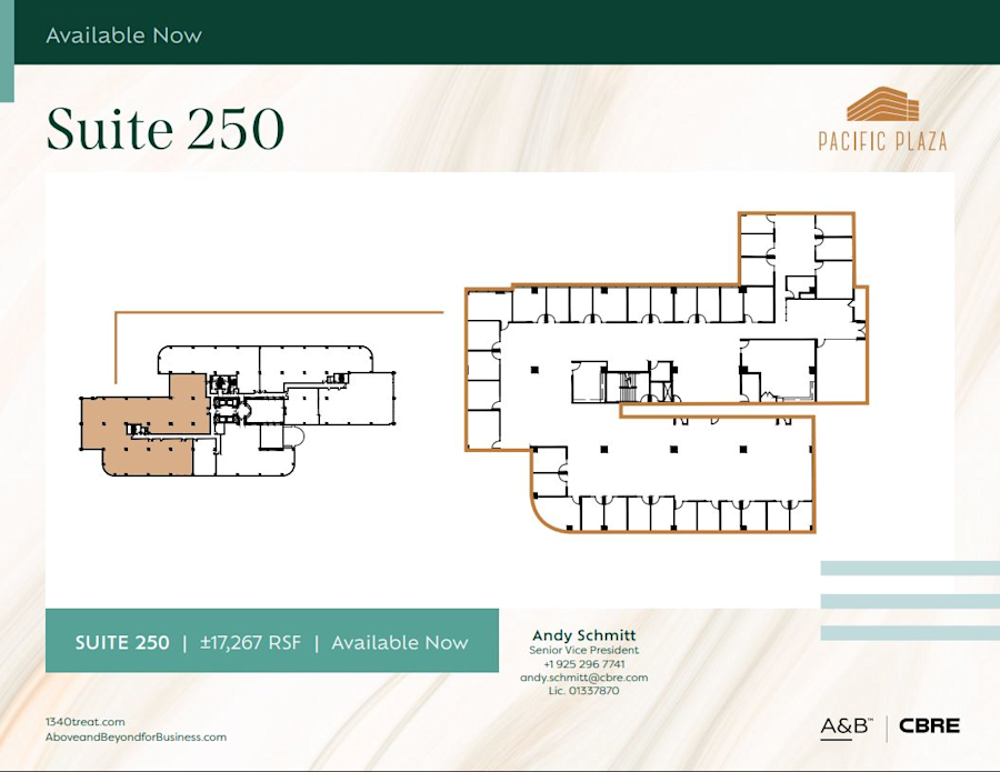 Floor plan - Partial 2nd Floor, Suite 250 - Pacific Plaza - 1340 Treat Boulevard