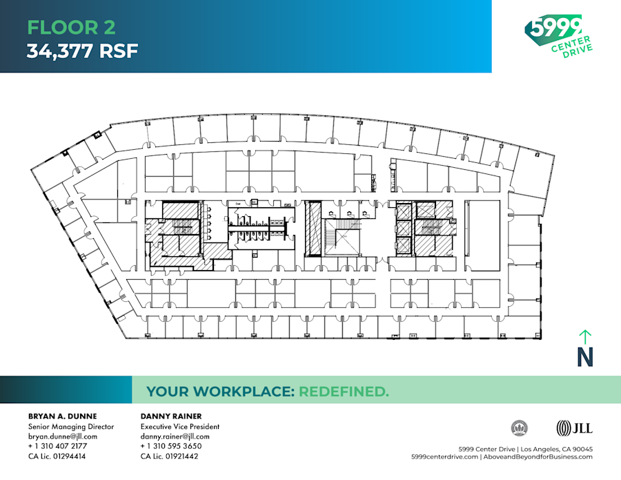 Floor plan - Entire 2nd Floor, Suite 2 Floor - Univision - 5999 Center Drive