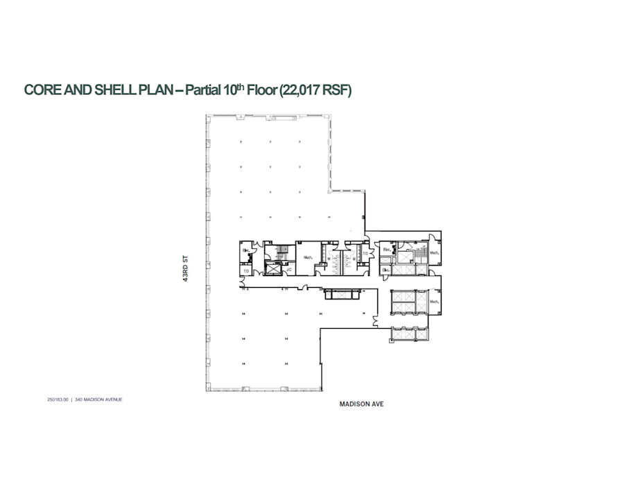 Floor plan - Partial 10th Floor, Suite 1000D - 340 Madison Avenue