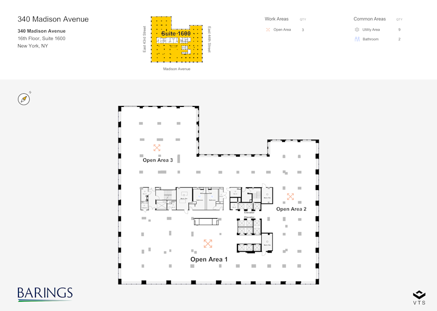 Floor plan - Entire 16th Floor, Suite 1600 - 340 Madison Avenue