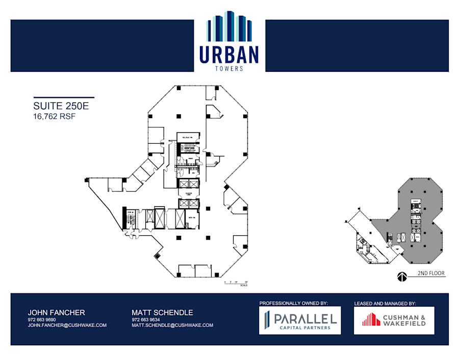 Floor plan - 2nd Floor, Suite 250E - Urban Towers - 222 West Colinas Blvd