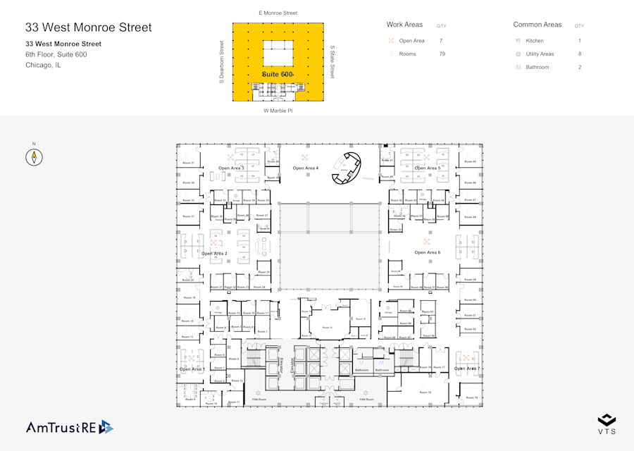Floor plan - Entire 6th Floor, Suite 600 - 33 West Monroe Street