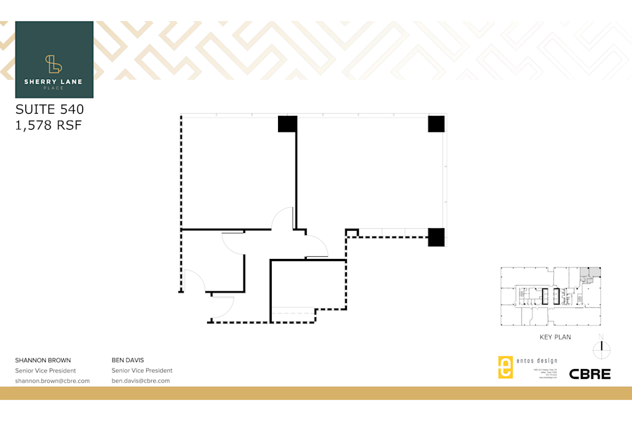 Floor plan - Partial 5th Floor, Suite 540 - Sherry Lane Place - 5956 Sherry Lane