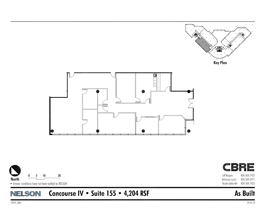 Floor plan - Partial 1st Floor, Suite 155 - Concourse IV - The Collective at Concourse - 1 Concourse Parkway
