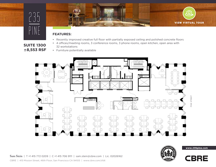 Floor plan - Entire 13th Floor, Suite 1300 - 235 Pine Street
