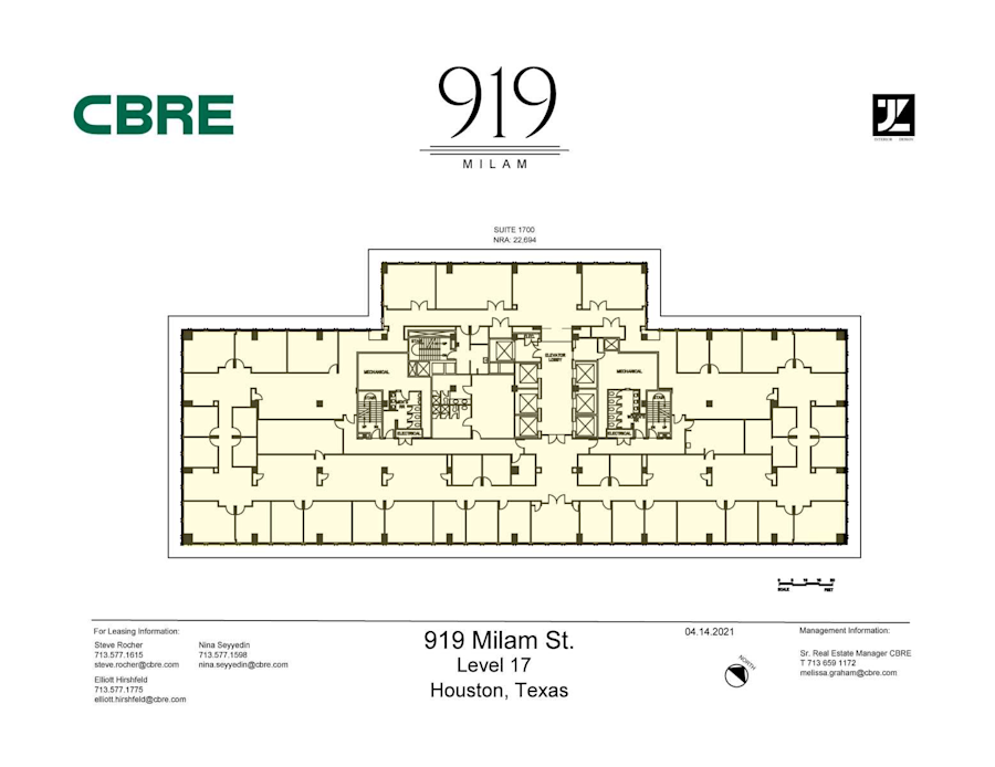 Floor plan - Entire 17th Floor, Suite 1700 - 919 Milam Street