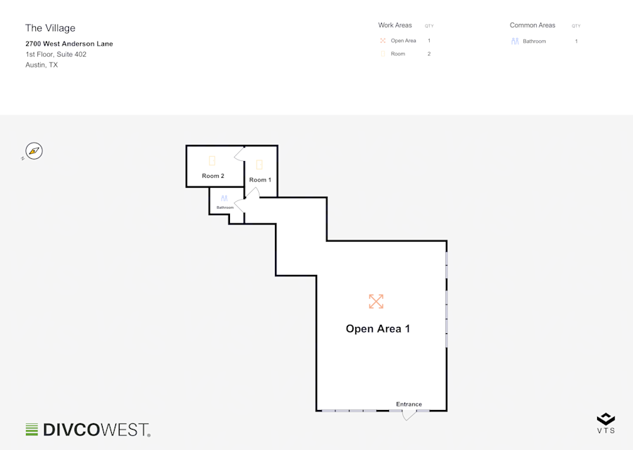 Floor plan of 1st Floor, Suite 402, The Village - 2700 West Anderson Lane