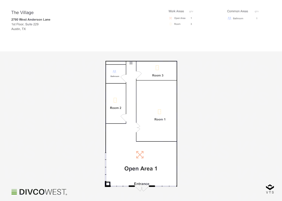 Floor plan of Partial 1st Floor, Suite 229, The Village - 2700 West Anderson Lane