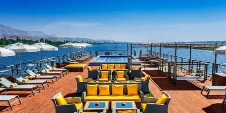 Al Nabilatan Nile Cruise 2026 — Review, Itinerary & Prices | Reading Room, Billiards, 24-Hr Room Service & Set Menus from $549